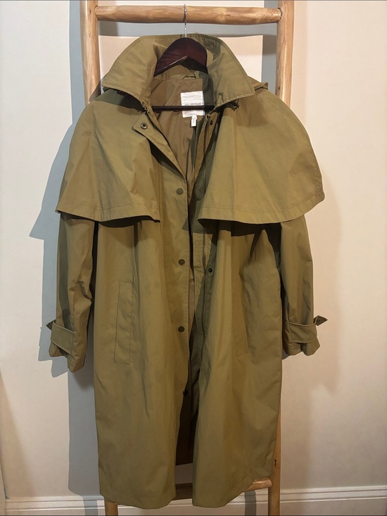 Avec Les Filles Jackets & Blazers - Avec Les Filles Khaki Cape-Back Trench Coat